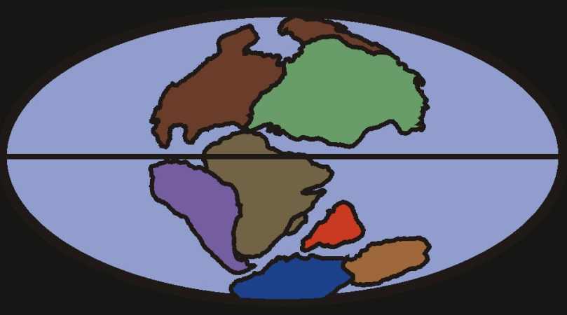 La position des continents au Jurassique