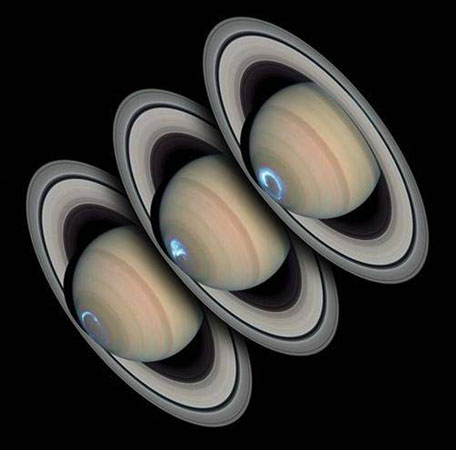 Aurores sur Saturne